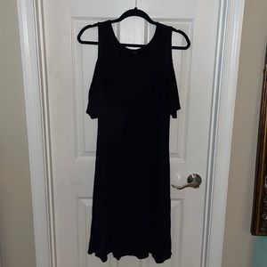 LBD-cold shoulder w/ pockets